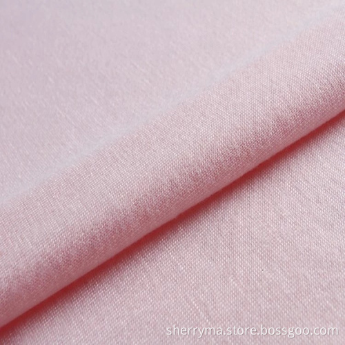Tissu à tricoter polyester spandex jersey rose personnalisé